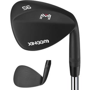 Forged Golf Wedge Set for Men or Individual 56 Degree RH Gap Wedge Sand Wedge Easily Escape from Bunker, Milled Face for More Spin (Black, Right Handed)