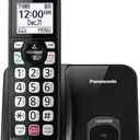 Panasonic Cordless Phone with Advanced Call Block, Bilingual Caller ID and Easy to Read Large High-Contrast Display, Expandable System with 1 Handset - KX-TGD810B (Black)