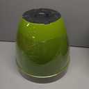 Garden Elements Indoor/Outdoor Glazed Brushed Happy Plastic Planter, Large, Dark Green, 15"