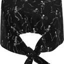Unisex Adjustable Scrub Caps Elastic Surgical Cap for Men Women Nurse Working Cap with Sweatband (Black)