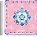 Mahjong Mat for Table 32.4''x32.4'', Rolled Shipping, No Creases Mah Jongg Mat with Carrying Bag for American Mahjong, Poker, Board Games, Card Games & Dominoes - Pink, 32.4 inches x 32.4 inches x 0.11 inches