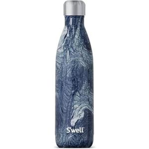 S'well Stainless Steel Water Bottle, 25oz, Azurite Marble, Triple Layered Vacuum Insulated Containers Keeps Drinks Cold for 48 Hours and Hot for 24, BPA Free, Perfect for On the Go