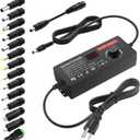 SHNITPWR Universal Power Supply DC 24V 12V 5V 6V 9V 14V 19V Adjustable AC/DC Adapter 100V~240V AC to DC Variable Power Converter Multi-Voltage 3.5V ~ 24V 6A 144W Power Adapter 14 Tips LCD Display