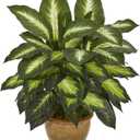 Nearly Natural Dieffenbachia Artificial Plant in Ceramic Planter