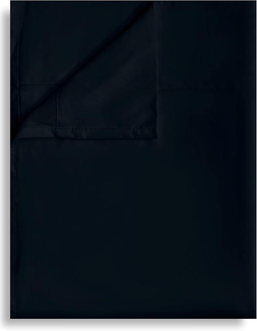 Queen Flat Sheet Only, 1 Pack Top Bed Sheets, Soft Breathable Brushed Microfiber Color-Coded Label Threads, (90"x102",Black)
