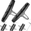 Alritz Bike Brake Pads Set, 6 PCS Road Mountain Bicycle V-Brake Blocks Shoes with Free Hex Wrench & Shims, No Noise No Skid, 70mm, for Front and Back Wheel