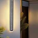 Outdoor Wall Light LED 42W 3000K 35.4in Long - Black Metal Waterproof Modern Exterior Lighting Fixture,Frosted Acrylic Porch Sconce,for Patio,Garage,Courtyard