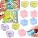 2 x 12Pcs Ice Cube Stress Balls - Party Favors Gifts for Adults, Funny Fidget Stress Ball, Squeezy Sensory Cubes, Soft Squishies Anxiety Toys for Adults with ADHD and Autism