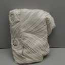 no Hook Shower Curtain and Liner SetBoho Style with See Through Top Window, Cream Fabric Tufted Striped Textured Outer Curtain & Waterproof Inner Liner, Beige/Cream, 71Wx98H