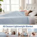 BedTreat Cooling Comforter Twin Size Cool Comforters for Hot Sleepers Cooling Blanket Breathable Comforter Summer Bedding Blue and Grey