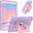 Fintie Case for iPad 9th Generation (2021) / 8th Generation (2020) / 7th Gen (2019) 10.2 Inch, Fully-Body Rugged Heavy Duty Shockproof Protective Case with Built-in Kickstand for Kids, Purple