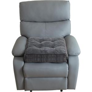 Tufted Corduroy Recliner Seat Cushion for Elderly, High Density Foam Large Square Seat Cushion for Recliner Chair, Floor Pillow, Office Chair, Car, No Pressure on Thighs, 20x20x4 (Dark Grey)