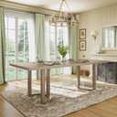Christopher Knight Home Evat 95 Inch Dining Table for 6-8 People, Modern Kitchen Table with U-Shaped Legs, Large Wooden Rectangular Farmhouse Dinner Furniture for Dining Room, Home Office,Natural Ash