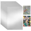 PH PandaHall 50 Sheets Aluminum Foil Sheets 7.8x11.8 Inch Metal Sheet Deco Foil for Embossing Metal Tooling Painting Classroom Embossed Art Project Home Ornamnet DIY Crafts, 70um Thick, Silver