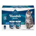 Blue Buffalo Tastefuls Pures Variety Pack, Natural Cat Food Complement, Resealable Twist Cap Pouches, Chicken and Tuna, 3-oz (12 Count, 6 of Each Flavor) (EXP 09/30/27)