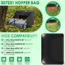 Yoursme Upgraded 307331 Hopper Bag for Ohio Steel AllFitHD 42 Tow-Behind Lawn Leaf Sweeper, 22 Cubic Feet Capacity Leaf Sweeper Bag Replacement