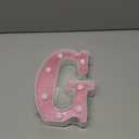 Small Led Marquee Letters, Light Up Letters, 8.58 Inch Led Letter Lights, Battery Powered Lighted Sign for Table, Party, Birthday, Christmas Decor (Pink Glitter, Letter G)