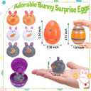 2 x 12 Pack Prefilled Easter Eggs With Toys, Pull Back Rabbit Carrot Car Easter Basket Egg Hunt Stuffers, Pre Filled Easter Eggs Fillers for Kids Gifts Party Favors, Goodie Bag Stuffer, Easter Prizes