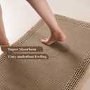 RESARE Waffle Bath Mat for Bathroom, Non Slip Bathroom Rugs 18"x30" Brown