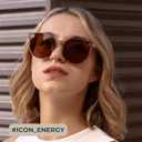 Livho Polarized Sunglasses, Retro & Oversized Shades for Women with Round Lenses