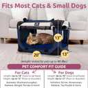 Cat & Dog Carrier, Fits Most Cats or Small Dog Comfortably, Medium, Navy