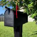 Architectural Mailboxes Admiral Rust-Proof Aluminum Metal Post Mounted Mail Box for Outside, Black, Medium Curbside Mailbox, USPS Approved for Residential Delivery