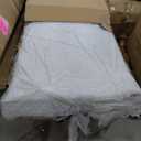 King Size Bed Frame with Fabric Upholstered Headboard, Platform Bed with Wooden Slats Support, Fully Mattress Foundation, Box Spring Optional, Easy Assembly (Light Grey)