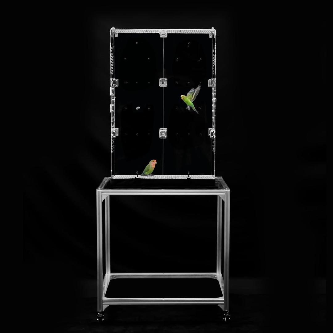 GuineaLoft™ Model-ET213 Crystal Clear Acrylic Bird Cage