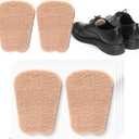 Shyyween 4 Pairs Felt Tongue Pads for Shoes Soft Adhesive Thick Shoe Tongue Pads Non Slip Cushion Inserts for Men and Women(Skin Color)