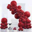 PartyWoo Burgundy Balloons 140 pcs Different Sizes of 18 12 10 5 Inch Dark Chestnut Red Maroon Balloon Arch Kit Garland for Birthday Graduation Anniversary Cherry Casino Party Decorations Red-Y62