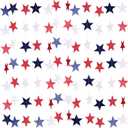 TecUnite 8 Strands Patriotic Star Streamers Banner Garland for 4th of July BBQ, Memorial Day, Veterans Day Party, Independence Day Celebration, Labor Day Holiday Decorations, Red White Blue