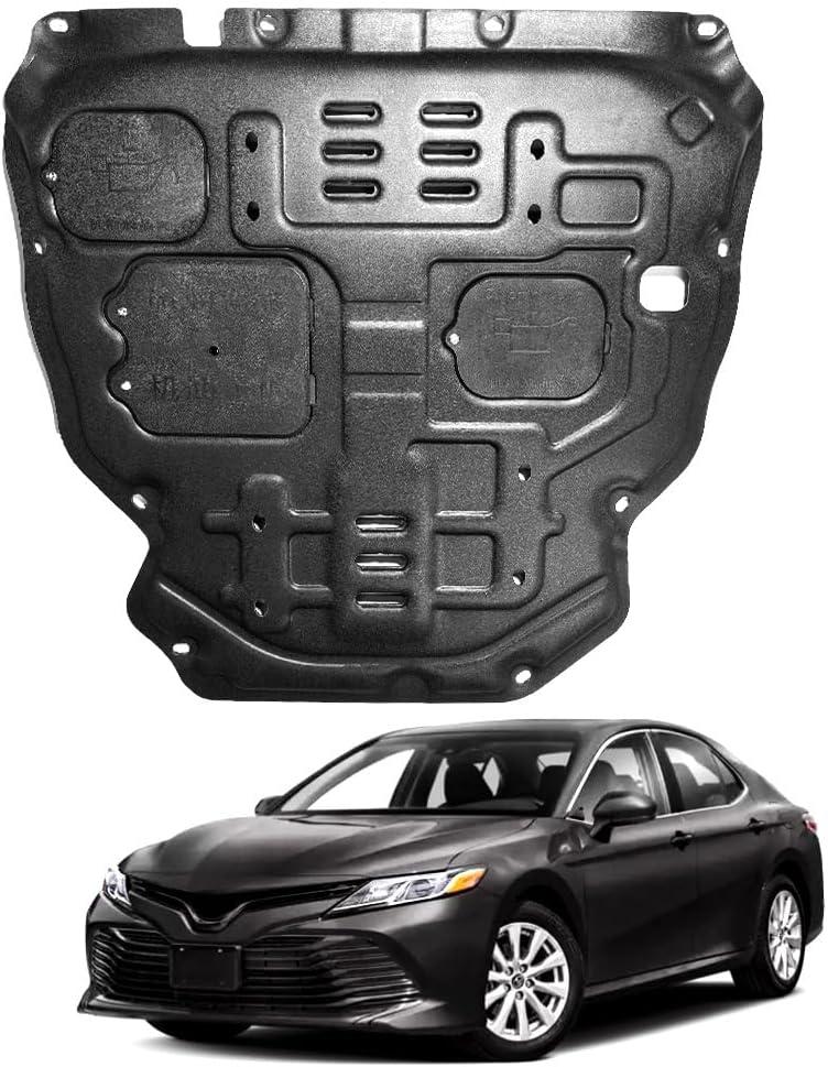 Front Engine Splash Shield Fit for Toyota Camry 2018 2019 2020 2021 2022 2023 Skid Plate Suitable for Camry Engine Guard Cover Mud Flaps Directly Replace Original One Black