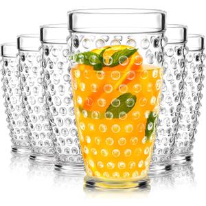Yomarkrt 19OZ Highball Plastic Drinking Glasses - Set of 6 Clear Water Tumblers Plastic Cups Reusable, Shatter-Proof, Dishwasher Safe