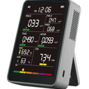 Professional Indoor Air Quality Monitor with AQI Beep Alarms, Portable Real-Time Detector for Home Cars Plants and Pets (Orange)