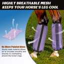 Fly Boots for Horses, Non-Slip Breathable Horse Fly Boots,Comfy Mesh Horse Fly Leggings (Purple)