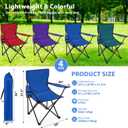 4 Pcs Folding Camping Chairs with Cupholder and Carry Bag Regular Size Portable Lightweight Lawn Chair with Mesh Side Pocket for Fishing Hiking Picnic Beach Outdoor Party (Chic)