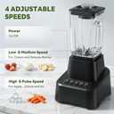 OLIXIS Professional Kitchen Blender, 850 Peak Watts Full-Size Multi Function Blender, 54oz Glass Jar, 4 Speed Pulse Mode, Ice & Frozen Fruit Processing
