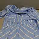 Tankaneo Womens Striped 2 Piece Outfits Button Down Shirts and Shorts Lounge Matching Sets,small