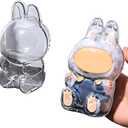 2 x Protective Case for LA-BU-BU Sitting Figure - Crystal Clear Collector Display Box with Anti-Scratch Surface, Compatible with La-bu-bu Sitting Series