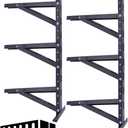 Shipping Container Shelving Rack Container Hanging Shelf Brackets Adjustable Rack Fit for 12in 24 in Lumber Efficient Storage Space No-drill Installation Vertical Storage