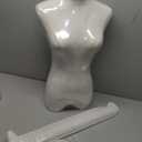 EaseHome Dress Form Mannequin Body, 50”-70”Height Adjustable Female Beige Linen Fabric Manikin Torso, Model Display Body Stand with Detachable Silver Metal Bracket and Rectangular Base