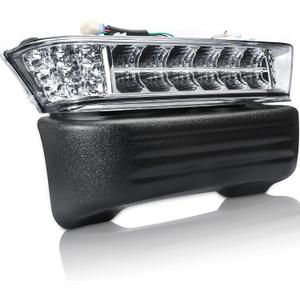 12V Club Car Precedent LED Head Light with Bumper, For 12V Precedent Electric Golf carts LED Head 2004-UP