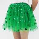Adult Women St. Patricks Day Green Tutu Skirt Teens Shamrock Tulle Tutu Dress-Up Irish Party Clover Tutu Costumes