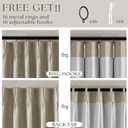 Neutral Pinch Pleated Linen Blackout Curtains 84 Inch Length 2 Panels Insulated Thermal Full Blackout Dual Layer Drapes for Bedroom Living Room Darkening Taupe Pinch Pleat Curtains with Hooks Rings