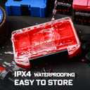 Geinxurn IPX4 Waterproof Small Storage Parts Organizer, Small Parts Case with Removable Dividers, Screwdriver Bit Set Box(2 Boxes)