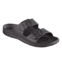 Totes Women's Double Buckle Adjustable Slide with Everywear Black 10