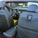 Iggee 2010-2015 Chevy Camaro Black/Red Artificial Leather Custom fit Front seat Cover
