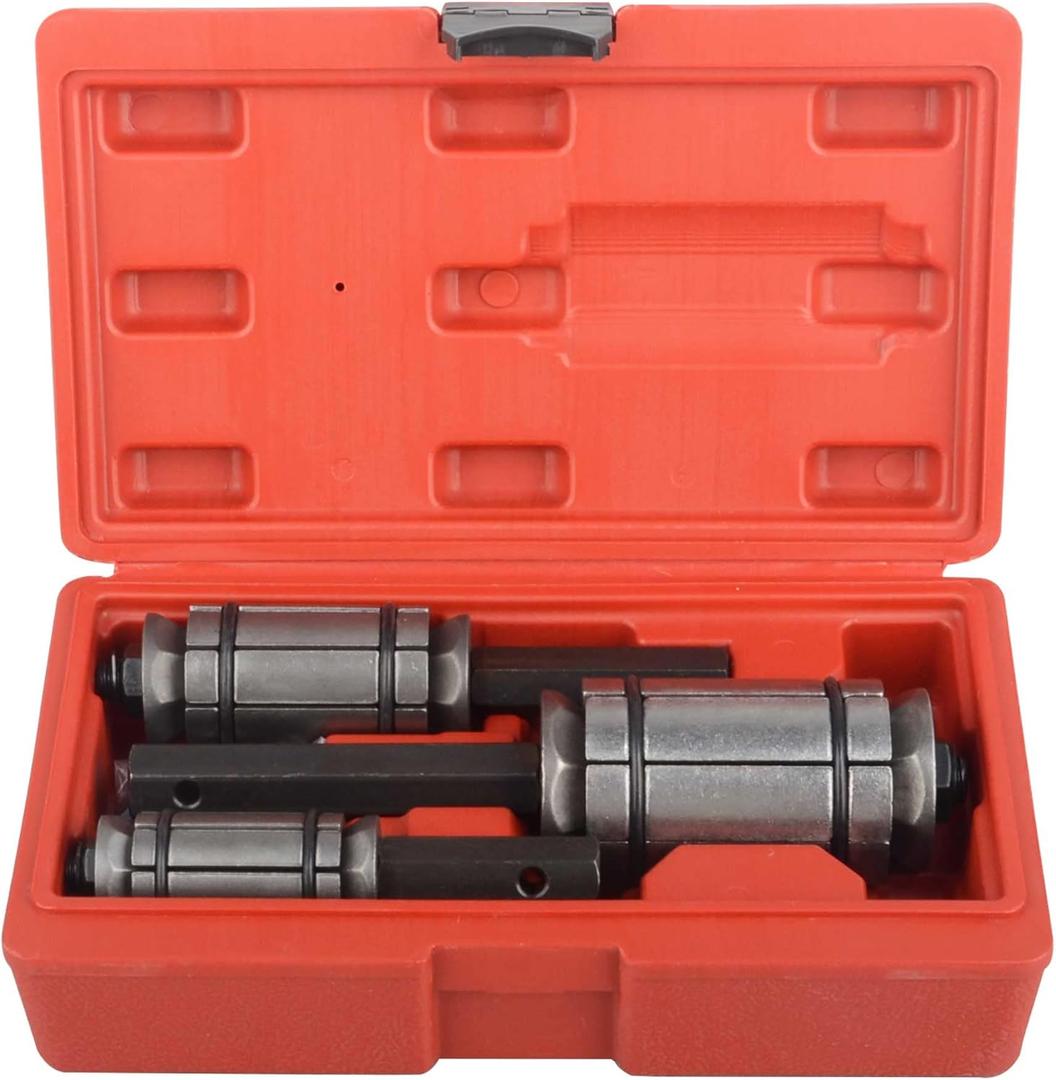 3 Pcs 1/18'' to 3-1/2'' Exhaust Pipe Expander Tool Set, Tail Pipe Spreader Kit Compatible with Most Vehicles and Trucks