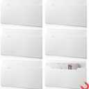 Fuutreo 6 Pcs Magnetic Wall File Organizer Magnetic Wall File Holder Refrigerator Magazine Holder for Mail Letters Paper(White, 8.3 x 13.8 Inch, Horizontal)