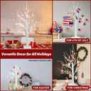 PEIDUO Artificial Tree for Christmas Decorations, 2FT Birch Tree with LED Lights, Warm White Fairy Lights Spirit Tree Lamp for Home Indoor Tabletop Centerpiece, Battery Powered, Timer